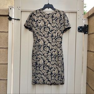 Vintage Silk Print Dress